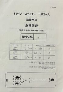 危険回避のためのコースとパイロン配置